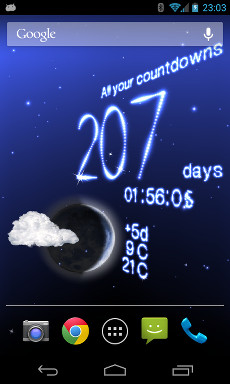 Weather Clock & Countdowns app for android